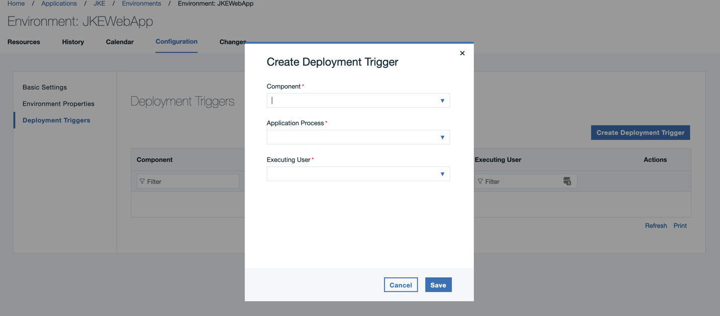 Deployment Triggers in HCL Launch