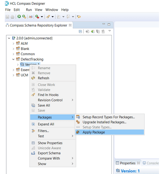 AuditTrail package feature in HCL Compass