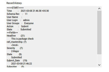 AuditTrail package feature in HCL Compass