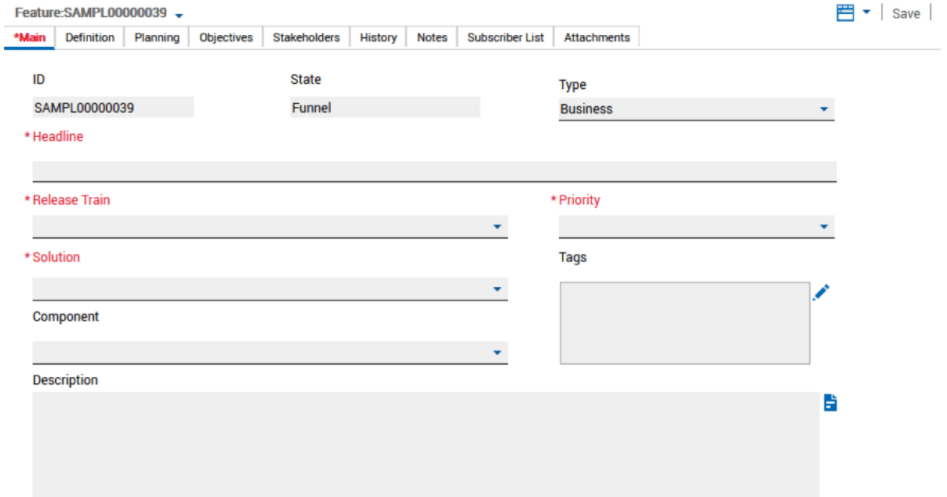 feature main tab