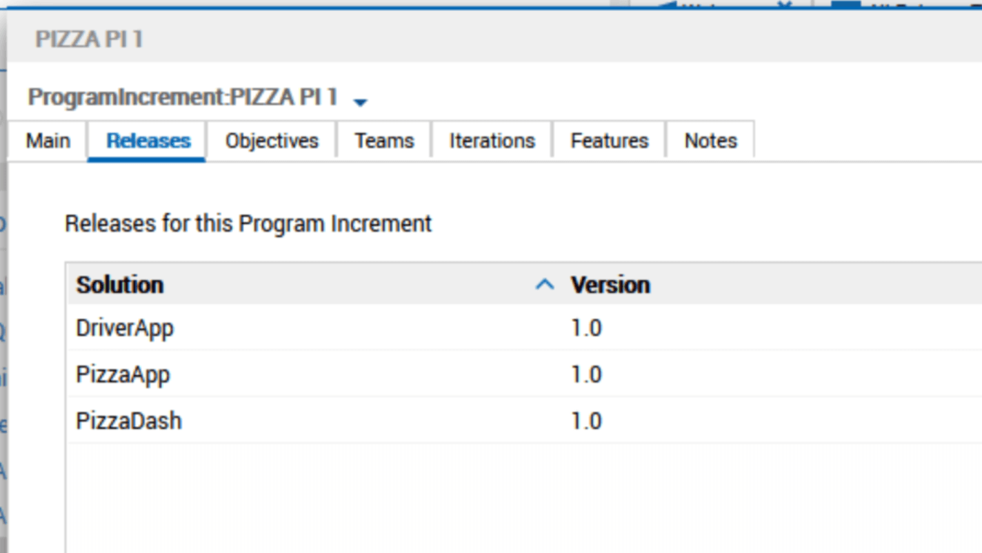 program increment releases