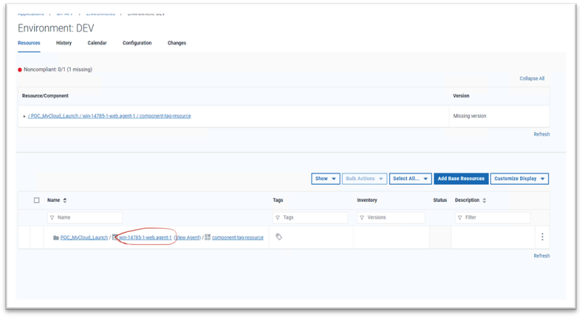 Resource added to Environment
