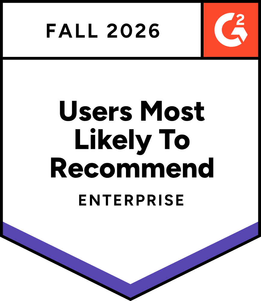 G2 Users most likely to recommend