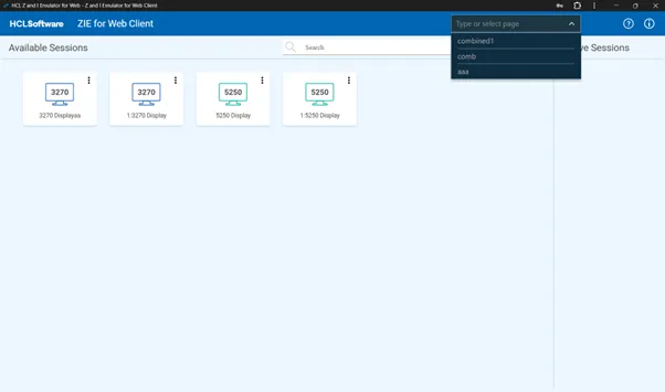 HCL ZIE for Web Client v16.0.1 dashboard