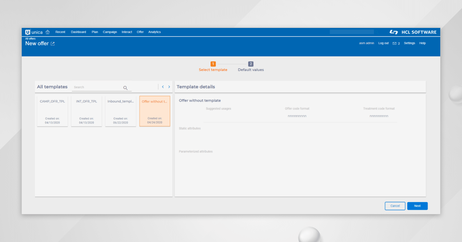 Unica Centralized Offer Management