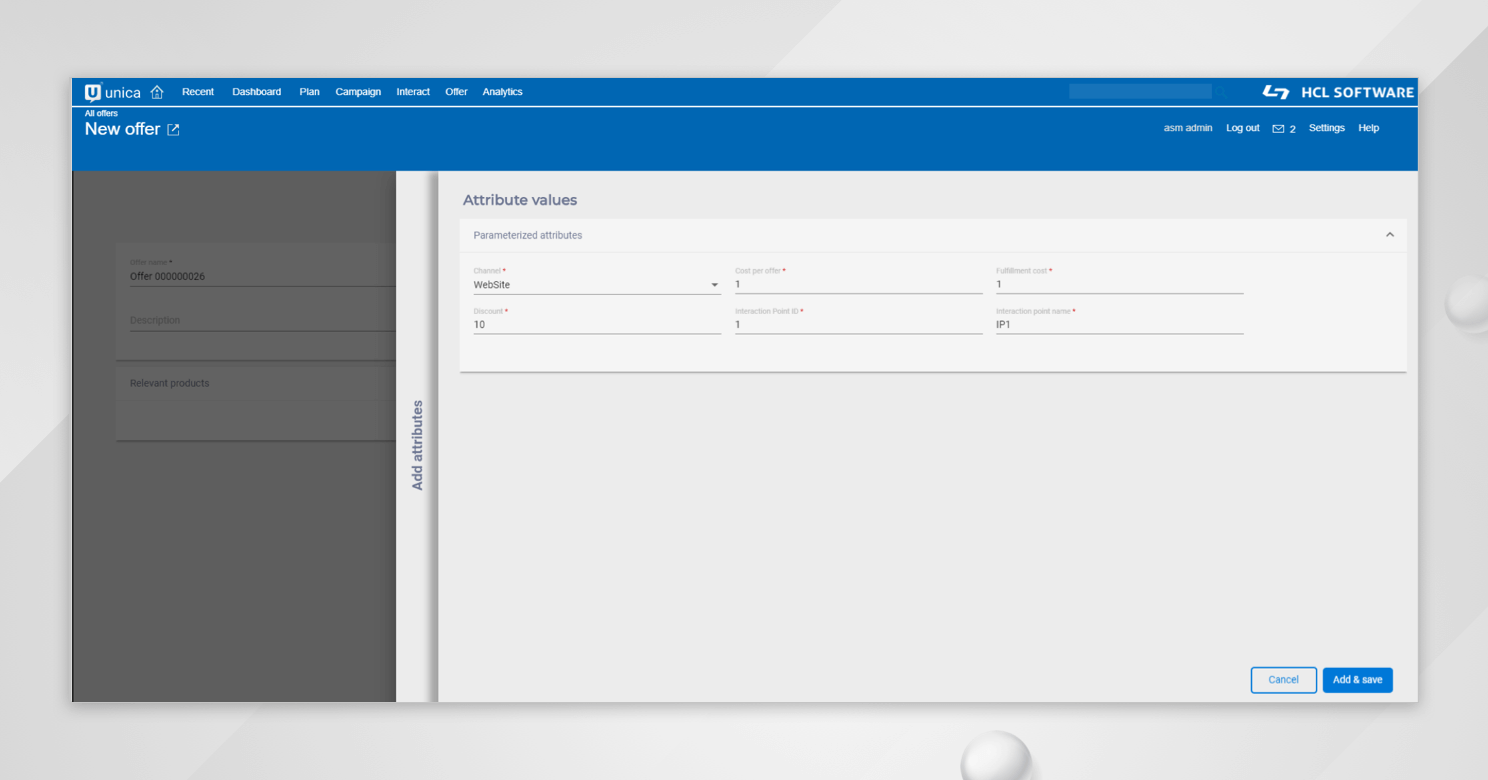 Unica Centralized Offer Management