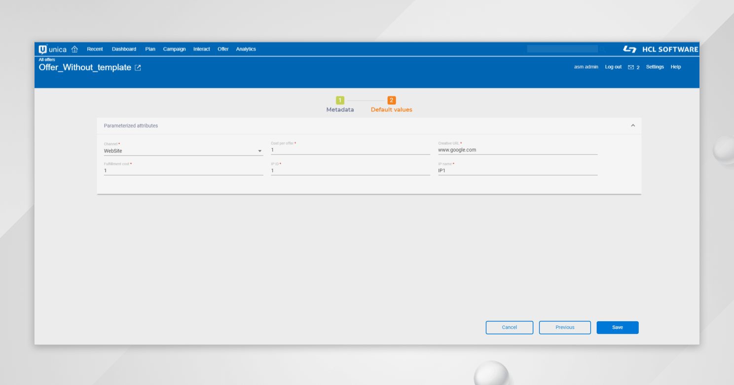 Unica Centralized Offer Management