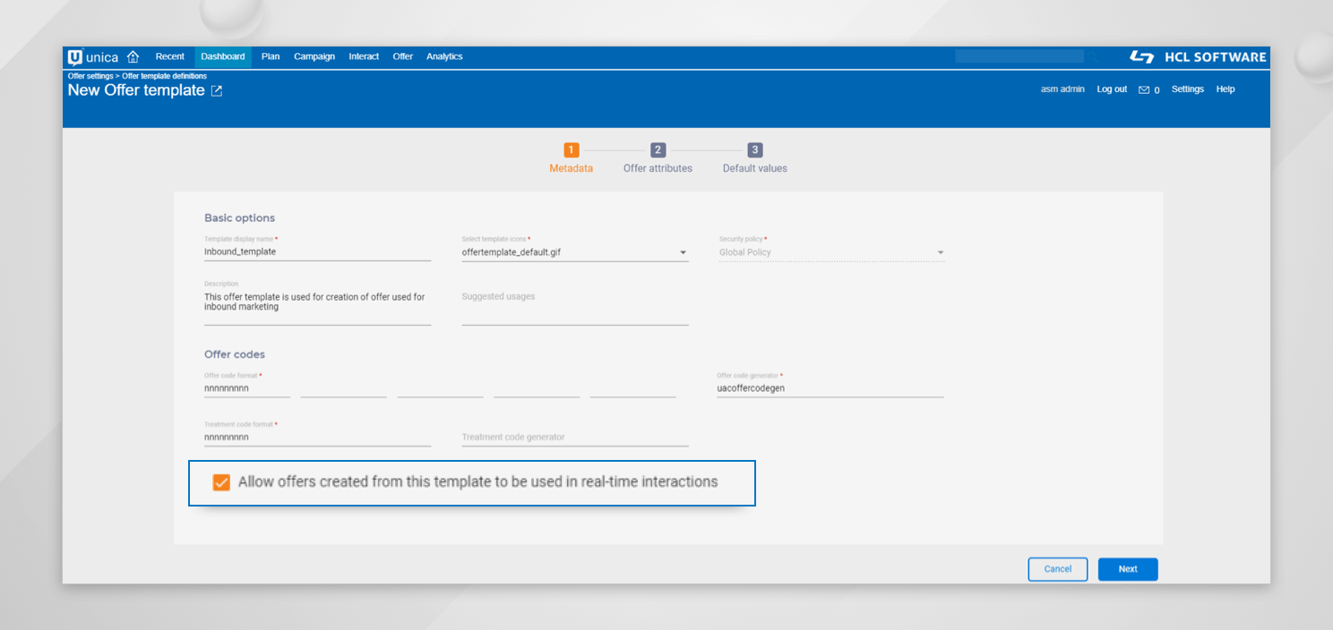 Unica Centralized Offer Management