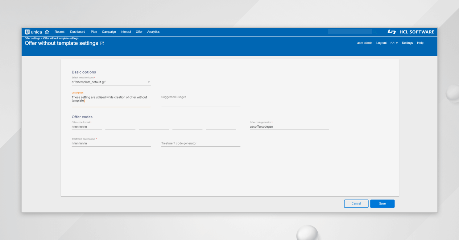 Unica Centralized Offer Management