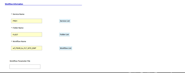 Workflow information