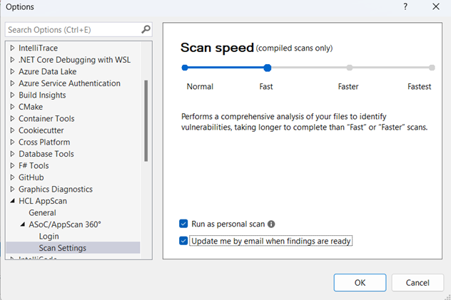 Next up, you can configure how you want to run your scan