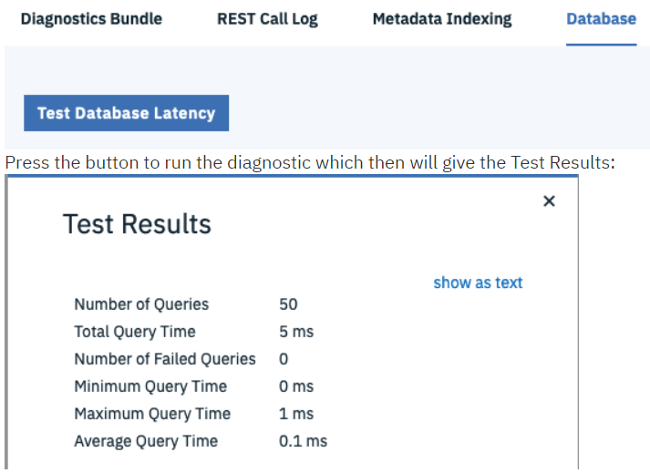 DB latency diagnostic