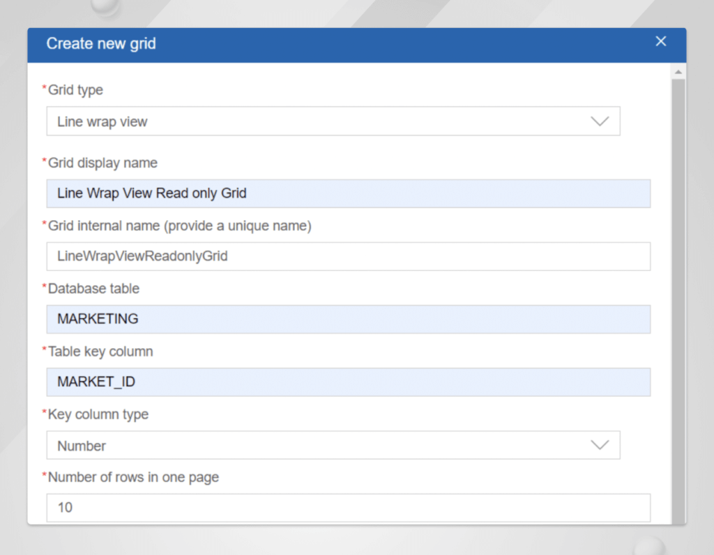 HCL Unica Plan’s TVC Read Only Grid