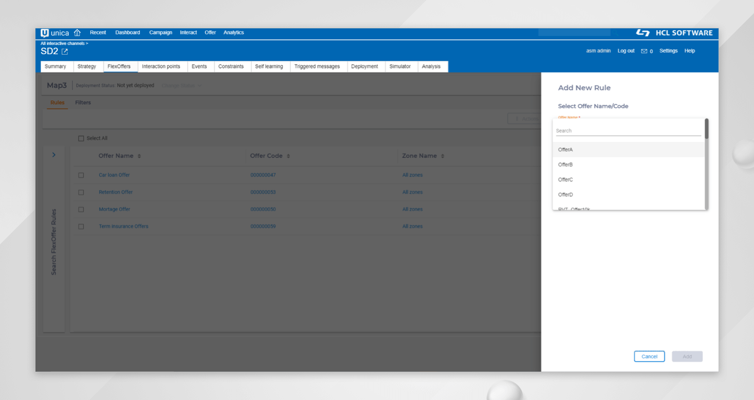 FlexOffers in Unica Interact