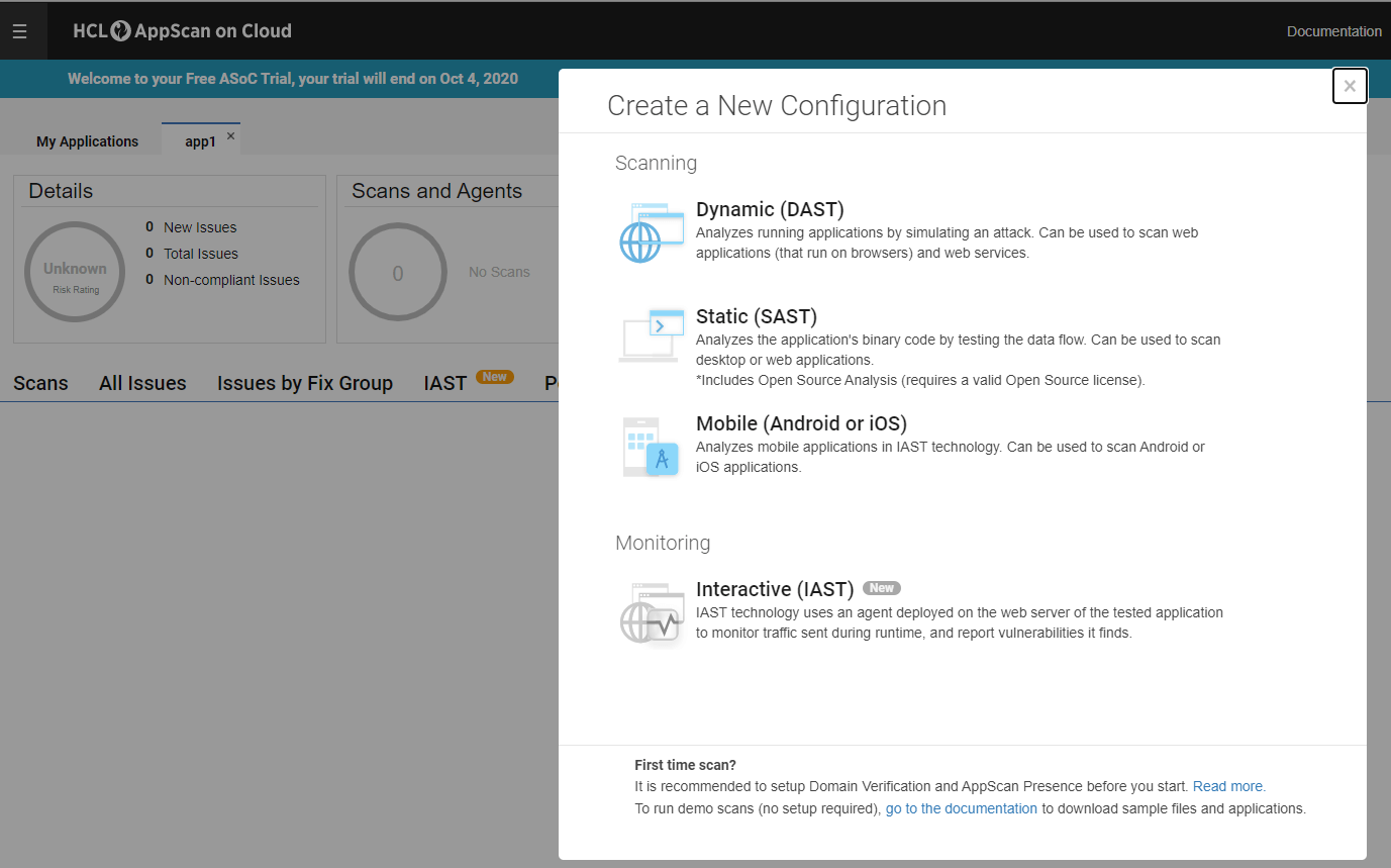 Integrating HCL AppScan on Cloud