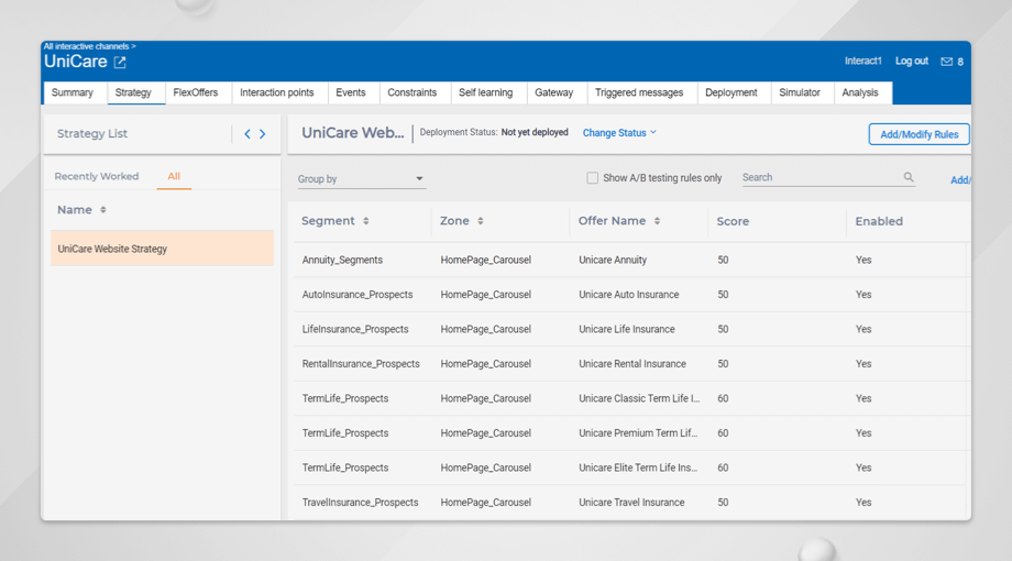 Unica Interact – Real-Time Attributes
