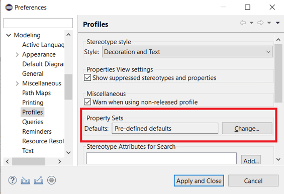 Property Set Defaults