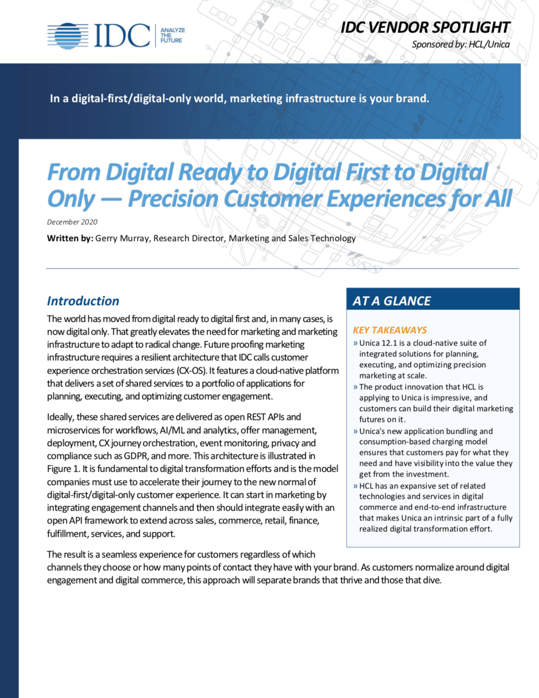 From Digital Ready to Digital First to digital only-Precision Customer Experiences for all