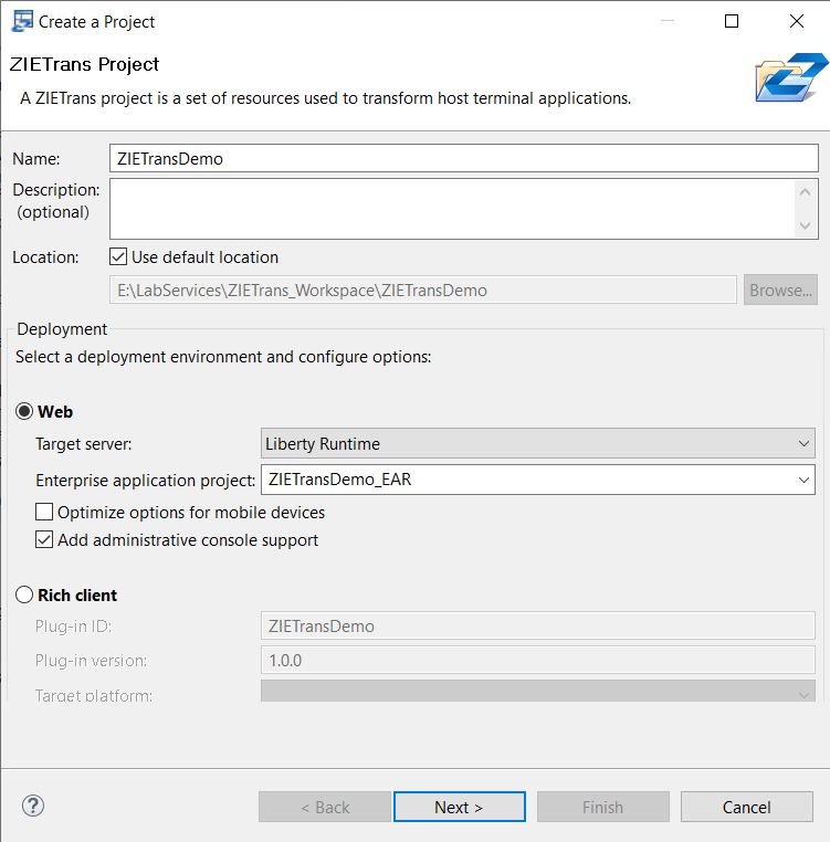 Administrative console support