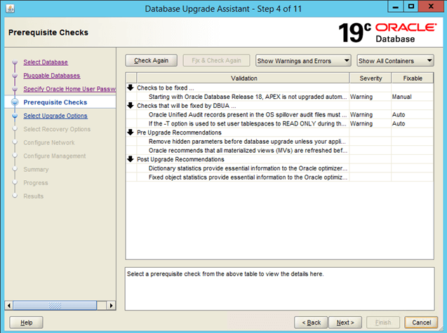 enforce the database instance of Workload Automation