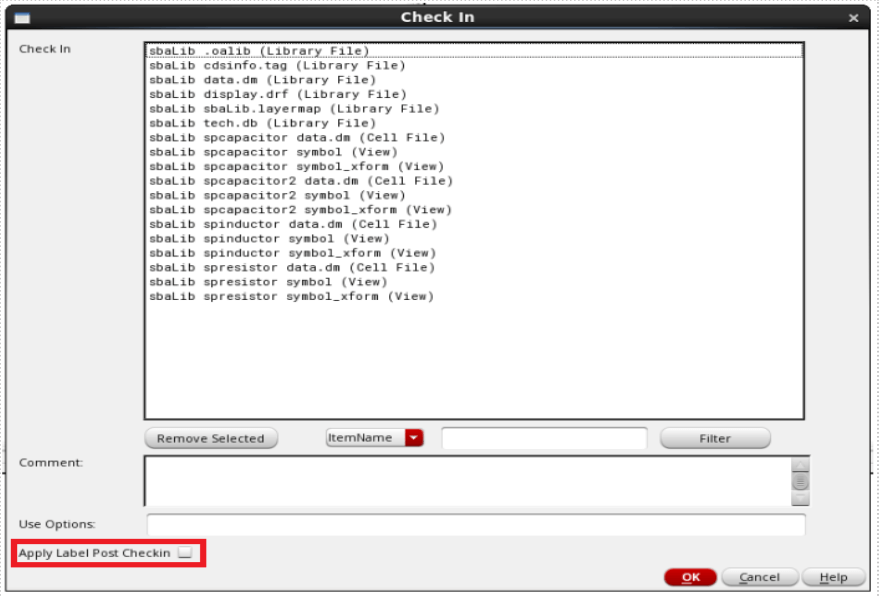 apply label post checkin
