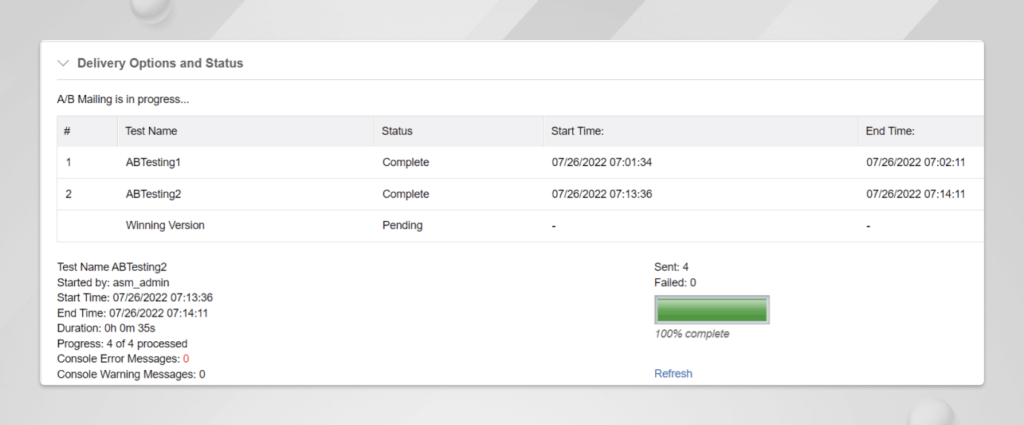 AB Testing in HCL Unica Deliver