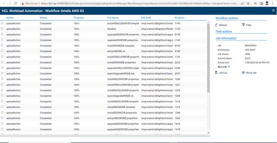 Workflow Details Page