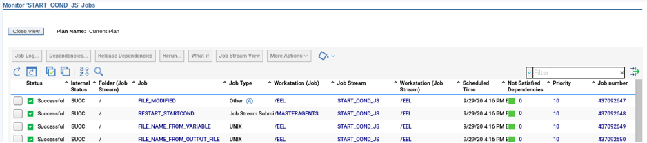 monitor start cond js jobs