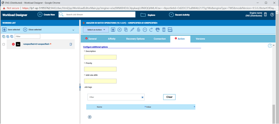 Additional Job Configuration section A
