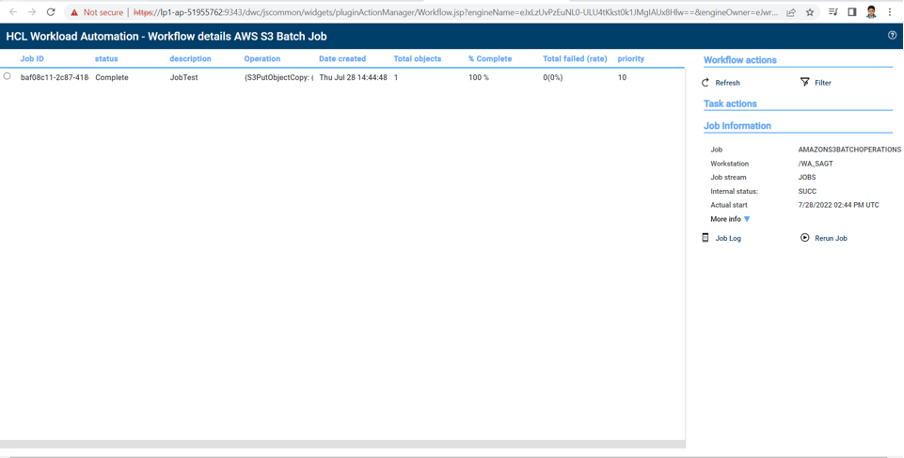Workflow Details Page