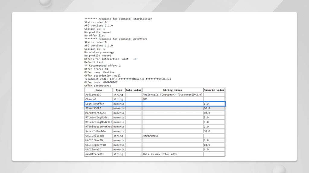 Limit the Offer Fields in Interact Offer Presentation