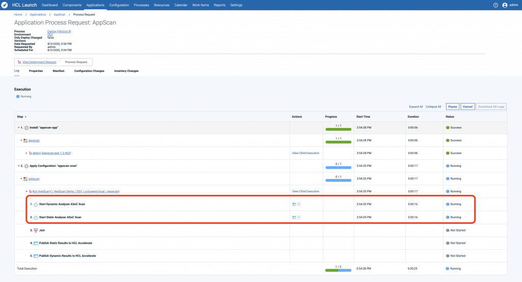 hcl launch appscan on cloud