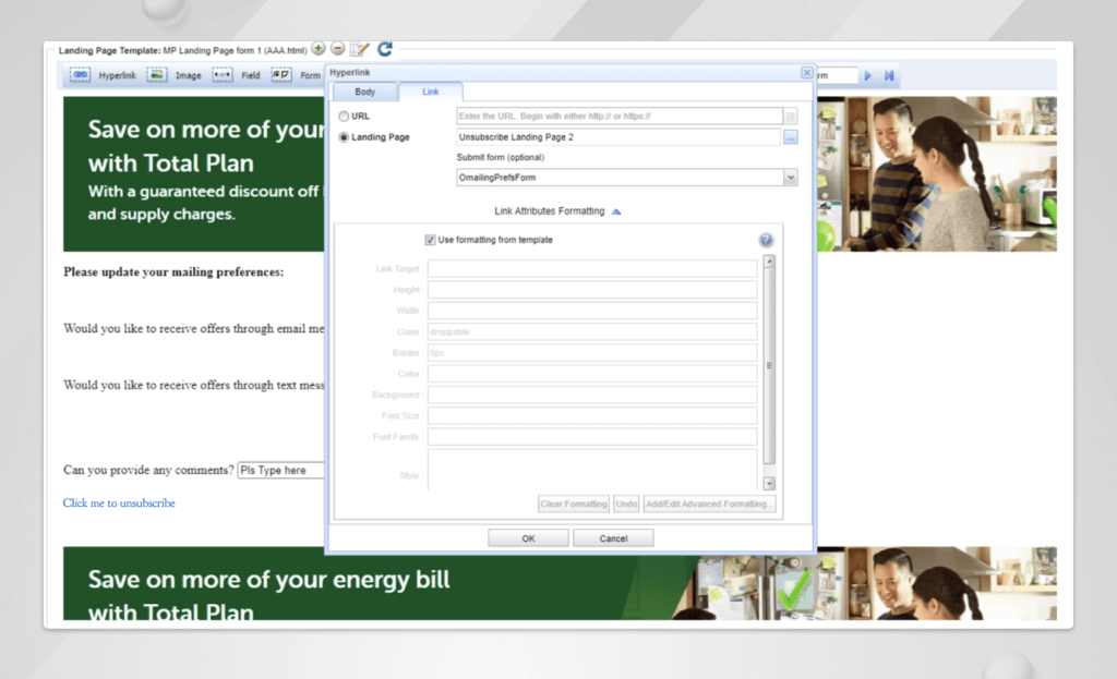 Unsubscribing Email in Unica Deliver