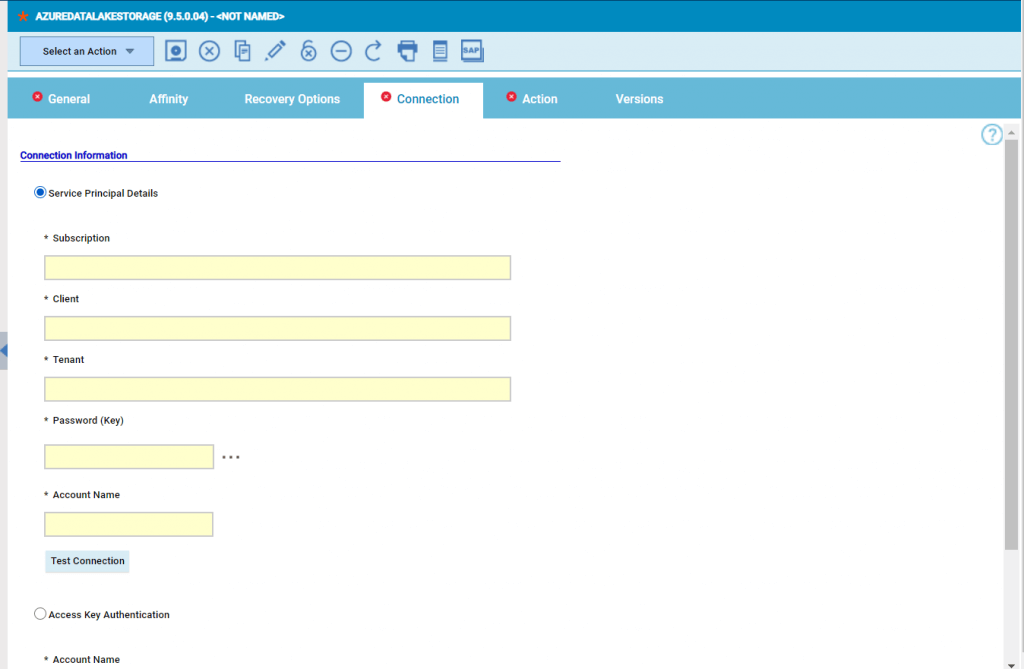 connection tab - SPN