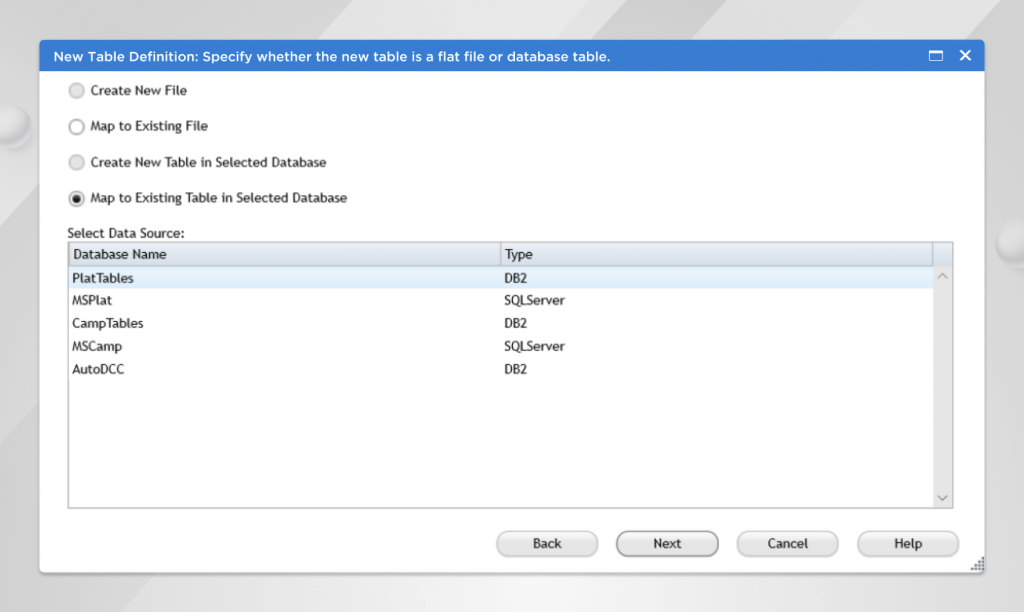 Unica Campaign Platform Table