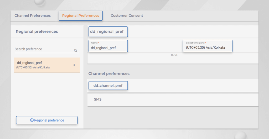 Managing preferences in Contact Central in Unica Campaign
