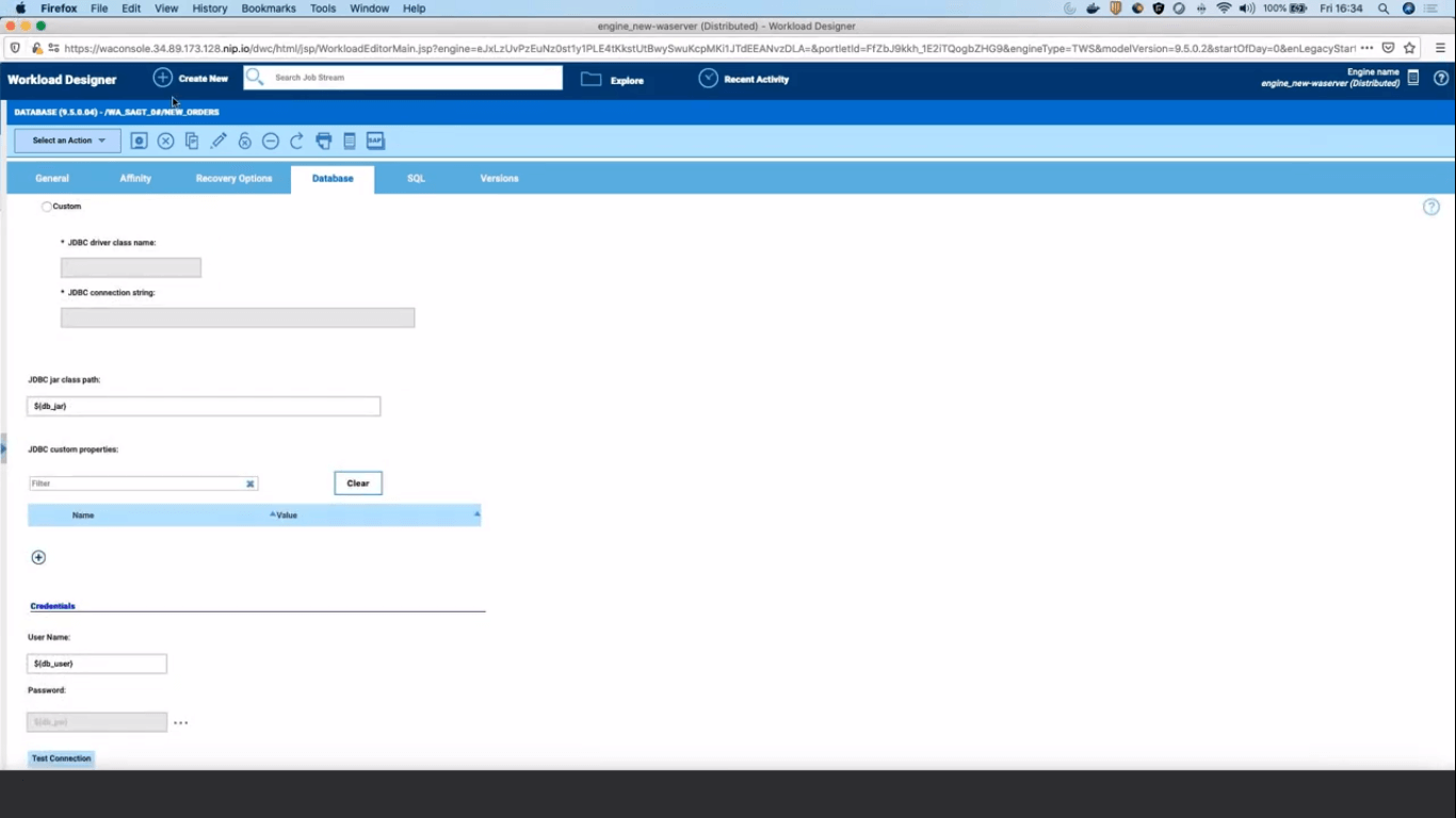 connect to remote database
