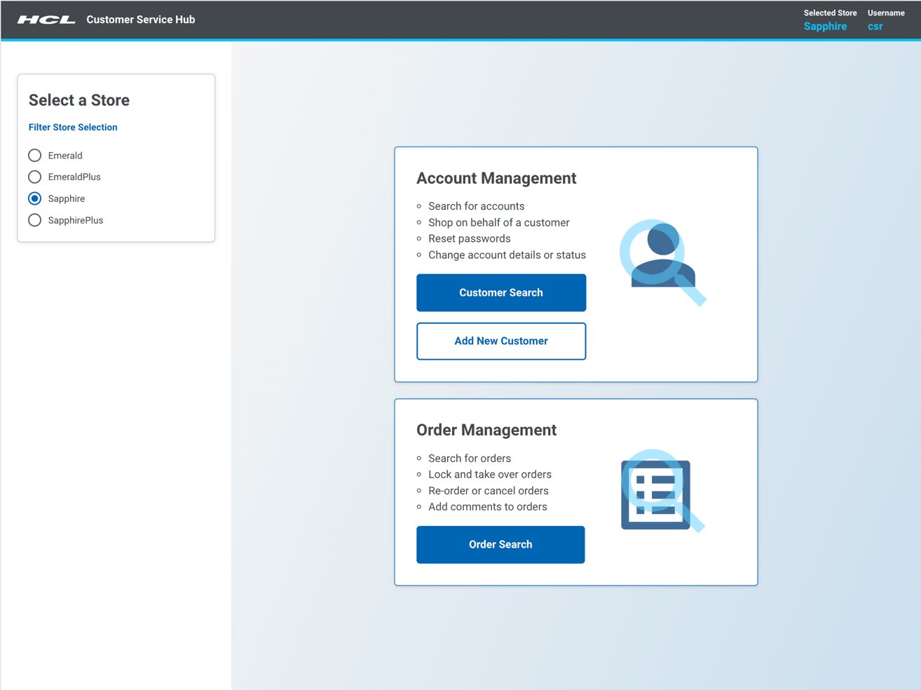 customer service hub