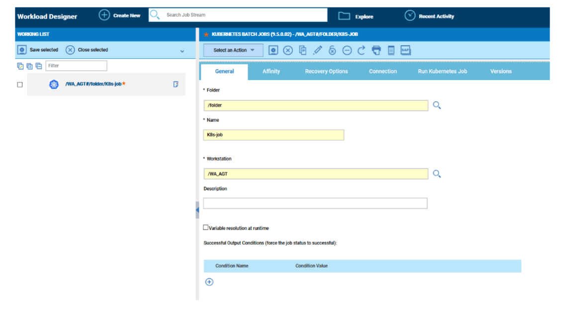 new Kubernetes job definition