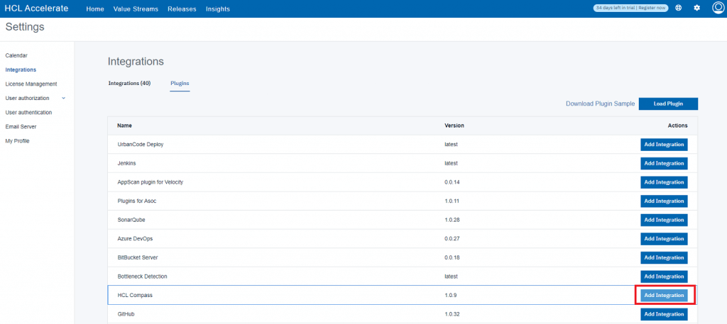 add integration compass